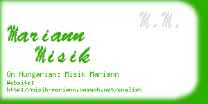 mariann misik business card